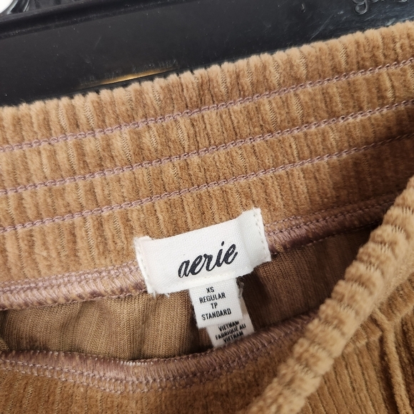 Aerie Groove Velour Ribbed Flare Pants Pull On Stretch New NWT Size XS Lounge - Picture 9 of 11